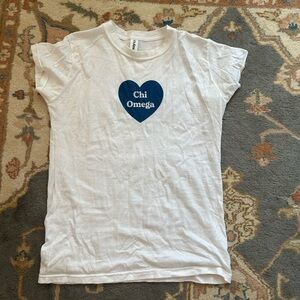 Blue heart Chi Omega T-Shirt